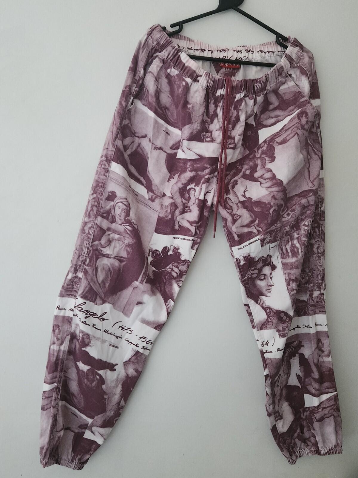 HW17 Supreme Michelangelo Hose Burgund Größe XL