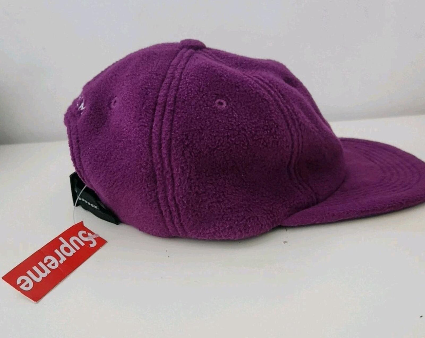 FW18 Supreme x Polartec S logo 6-panel purple hat cap fleece new