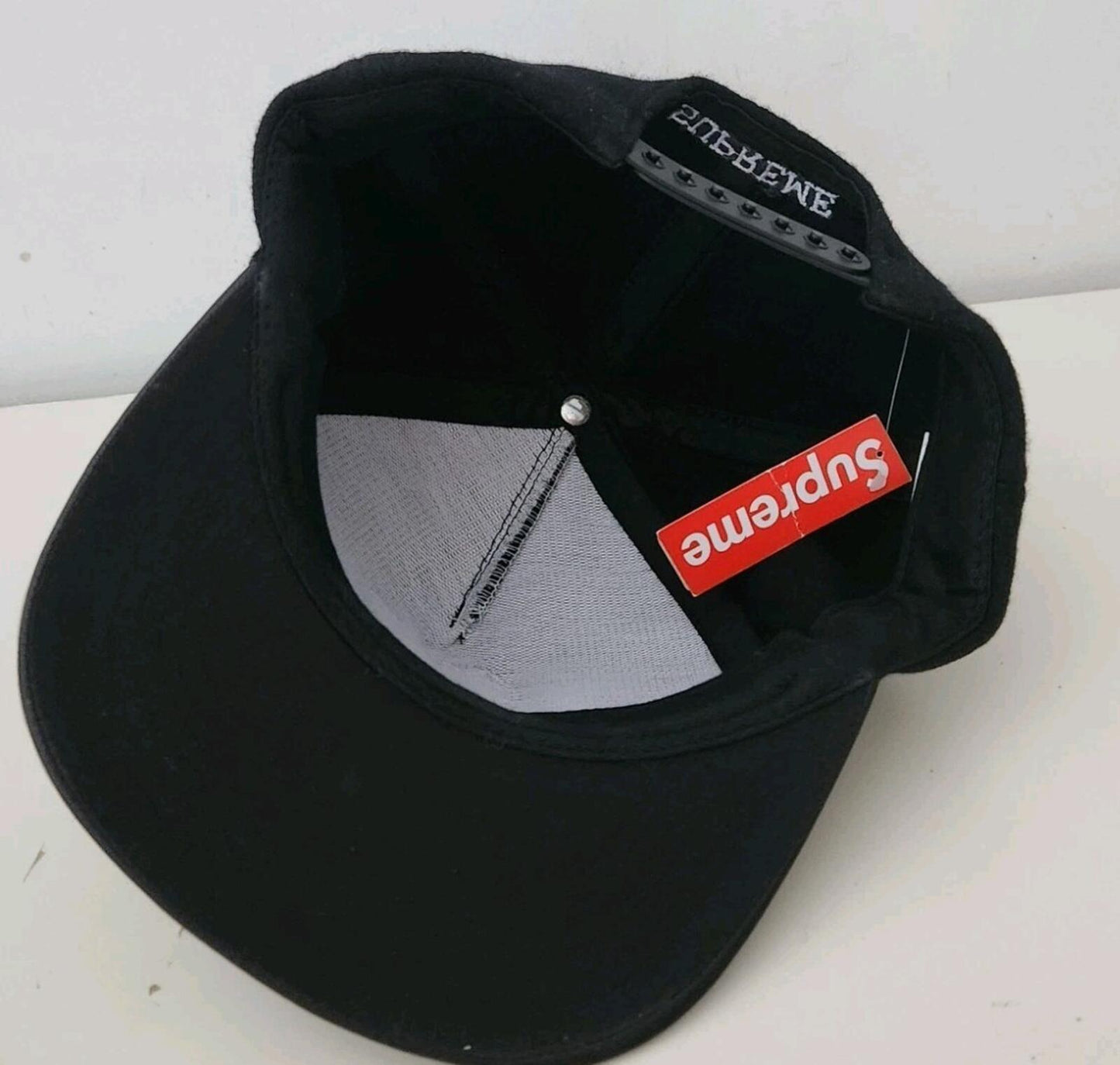 FW12 Supreme F uck B itches Get Money Wool 5-panel Leather Cap Black Hat FBGM