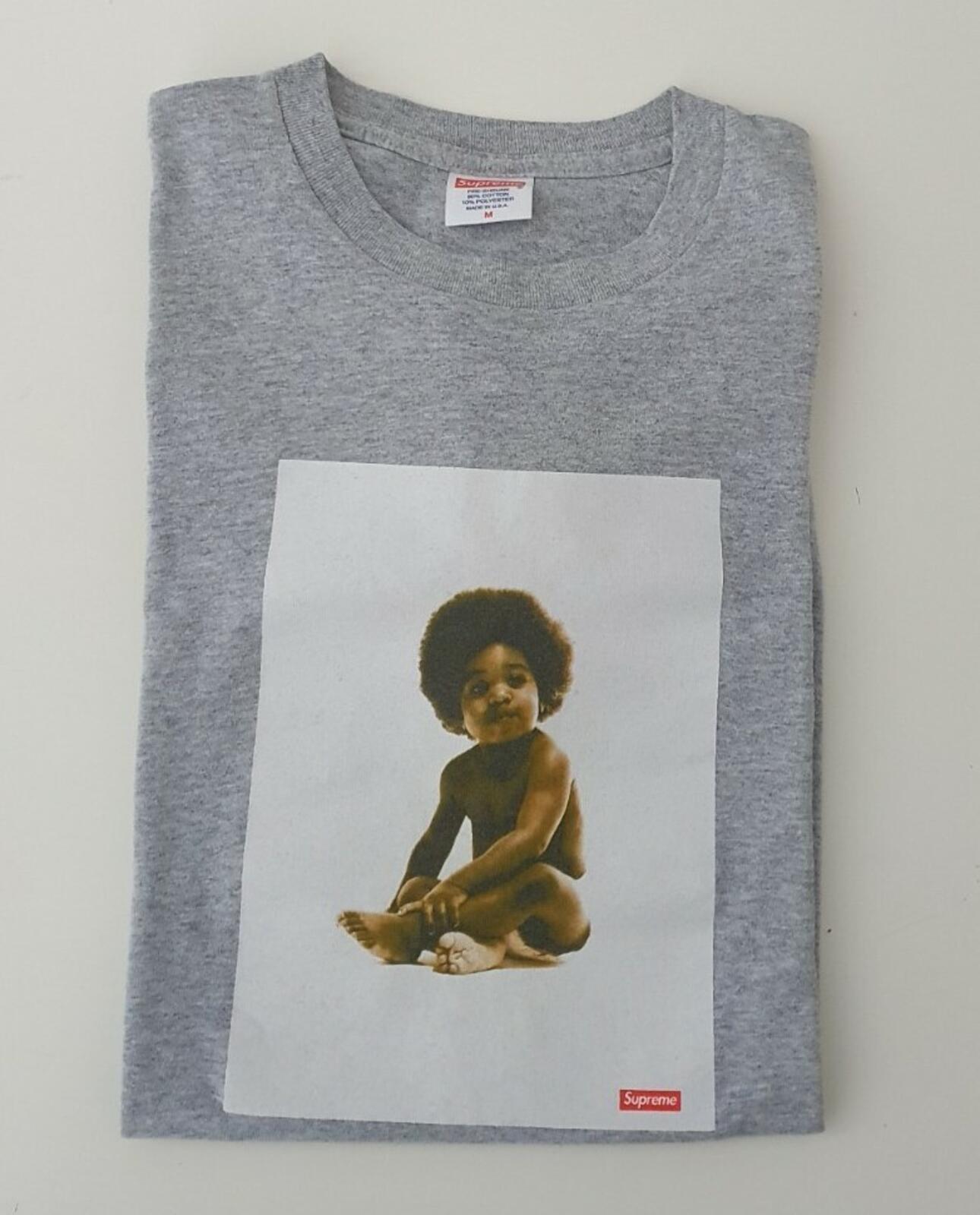 FW11 Supreme Bad Boy Records Biggie Tee Grey Size M