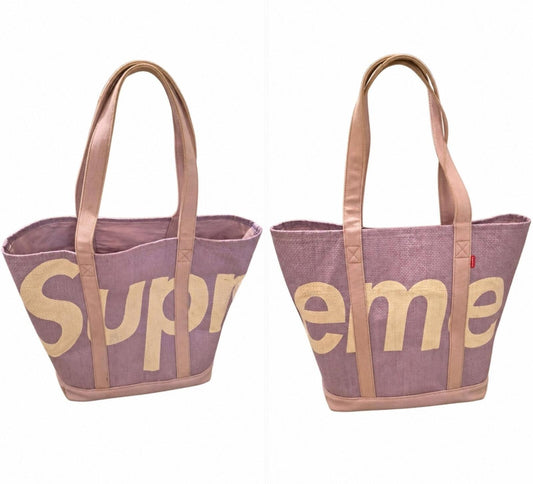 Bolso tote Supreme de rafia SS20 morado
