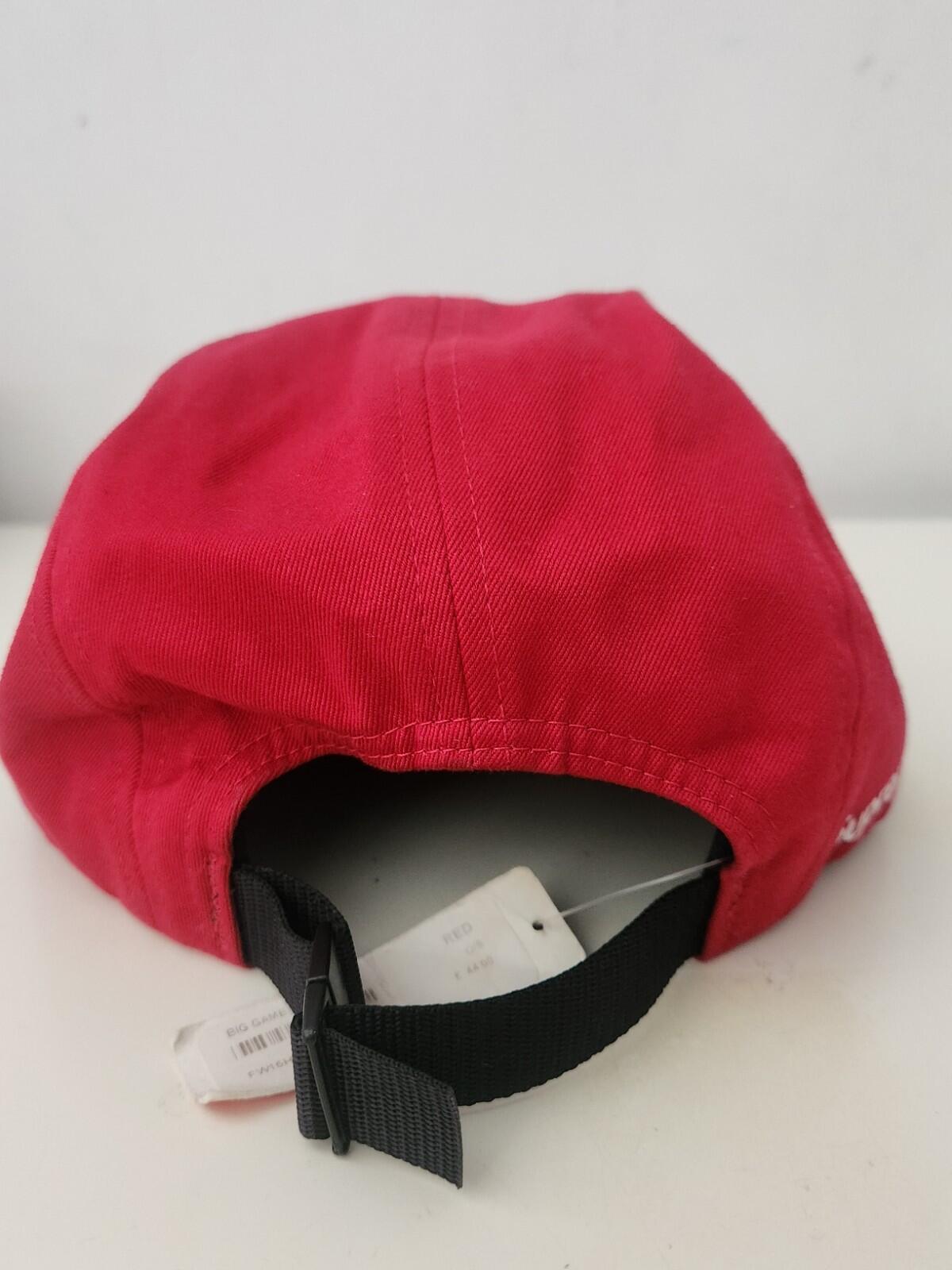 FW15 Supreme Big Game Camp Cap Red Hat Made In U.S.A Vintage 2015 New With Tag