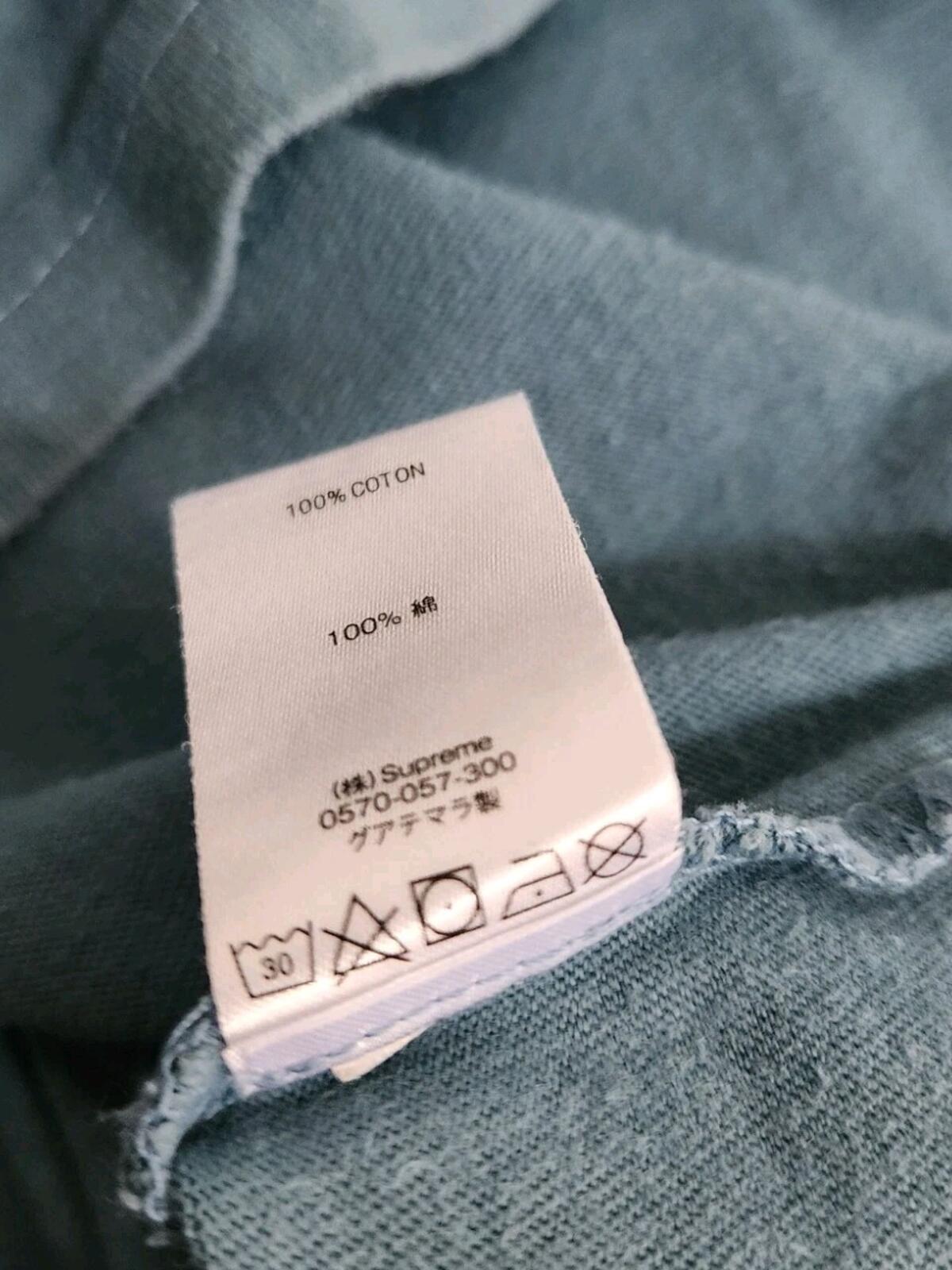 FW20 Supreme Washed S/S Tee Aqua T-shirt size M Medium blue
