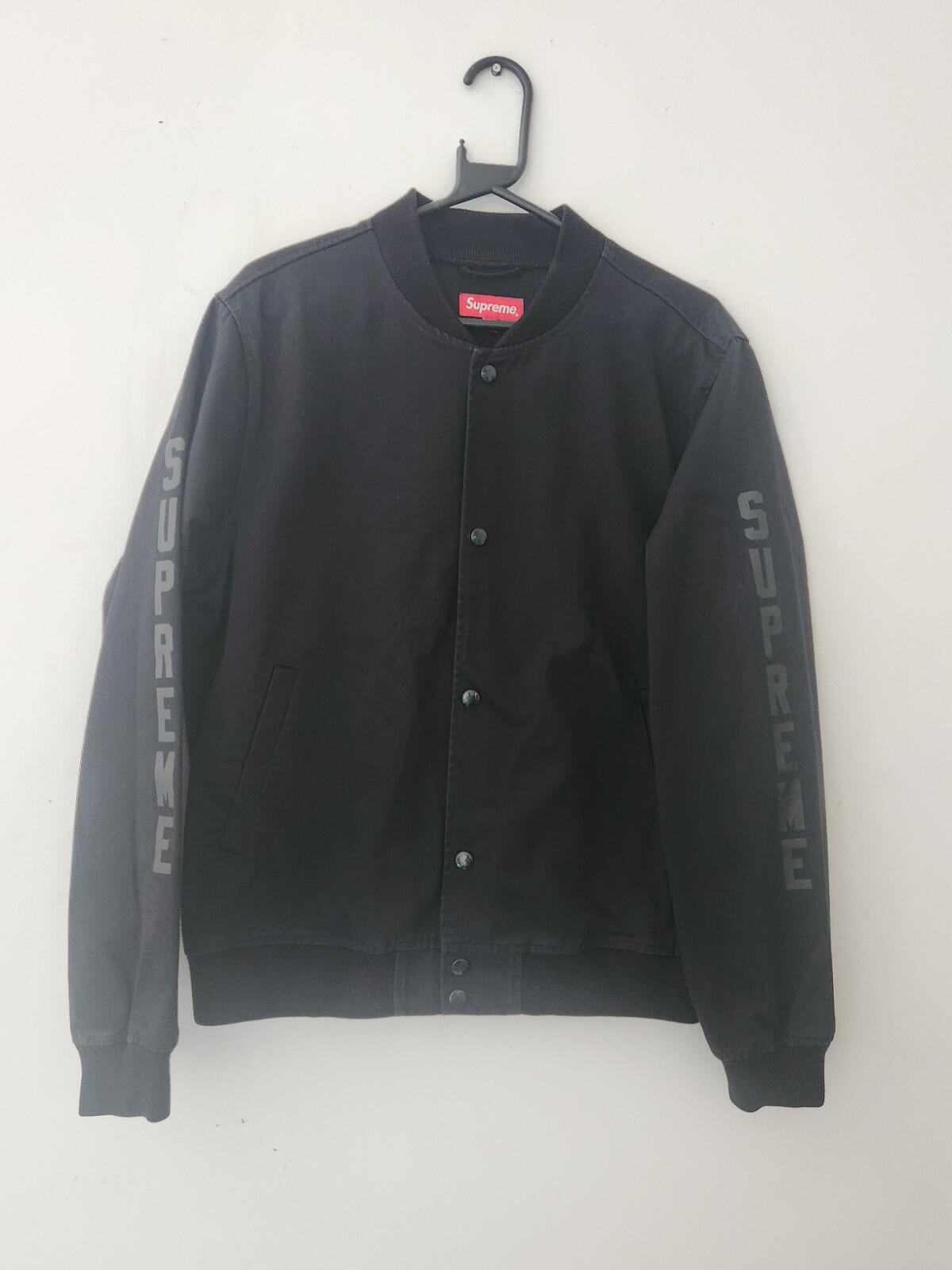 SS16 Supreme x Antihero Bomberjacke Schwarz Bestickt Größe M Medium