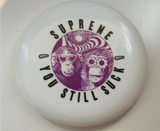 Frisbee blanco SS16 Supreme Wham O You Still Suck de plástico
