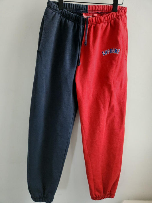 FW18 Supreme Split Sweatpant rote schwarze Hose Größe S Small
