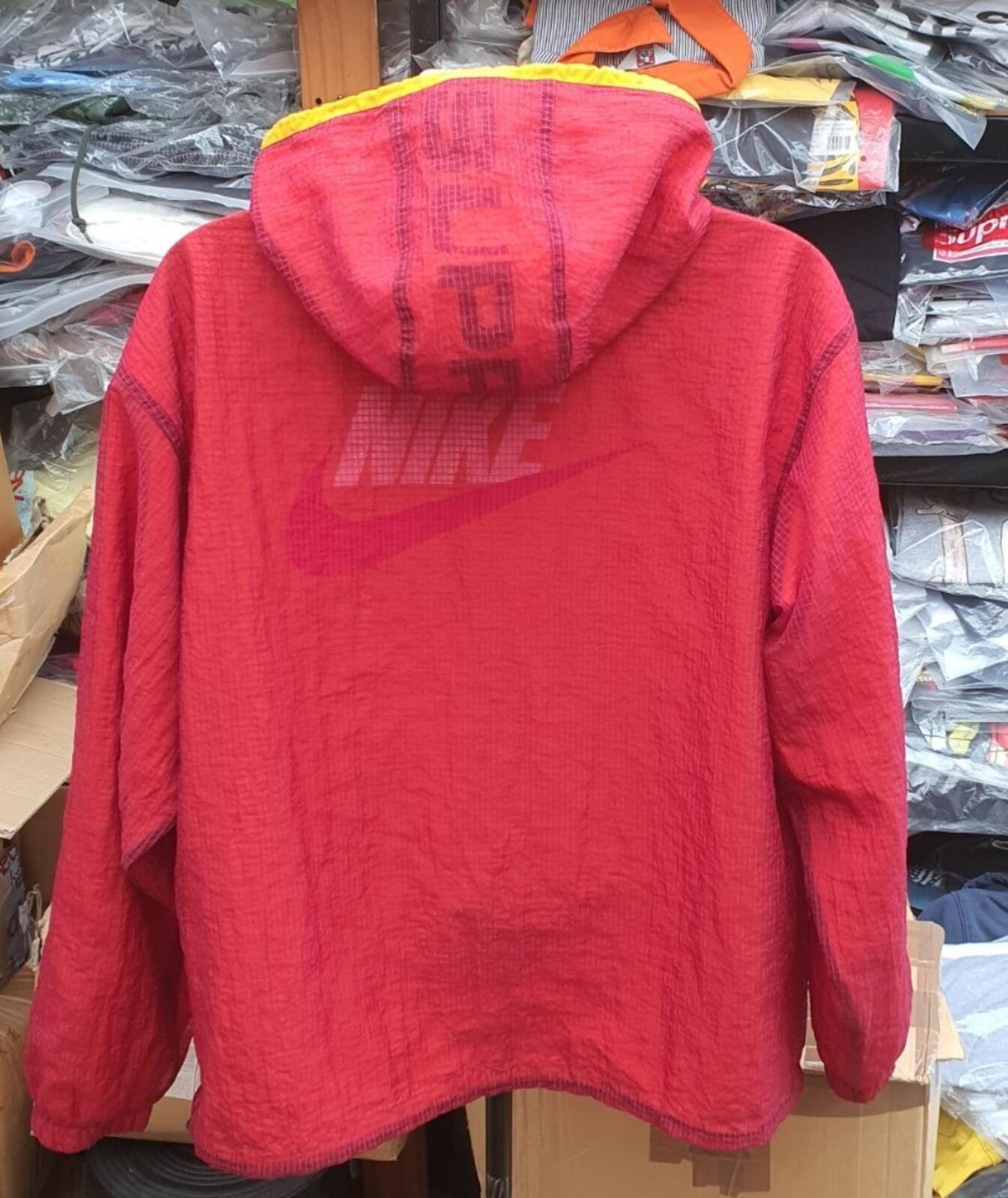FW20 Supreme x Nike Jewel Reversible Ripstop Anorak Orange Red Size L