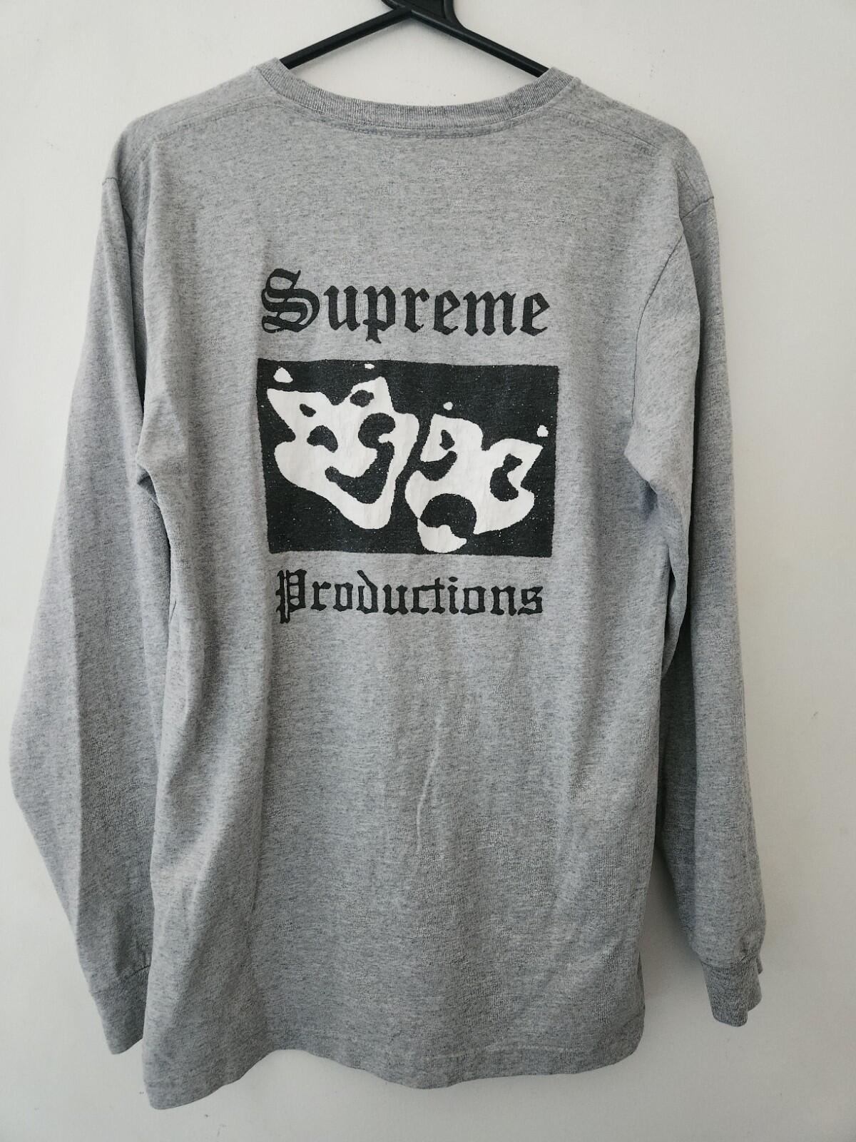SS16 Supreme Productions L/S Tee Heather Grey size M