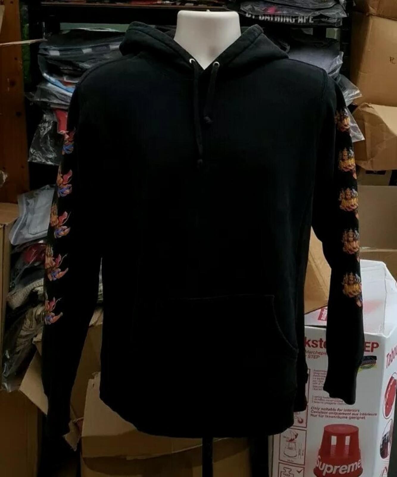 FW13 Supreme Ganesh Hanu Kapuzenpullover Schwarz Größe M