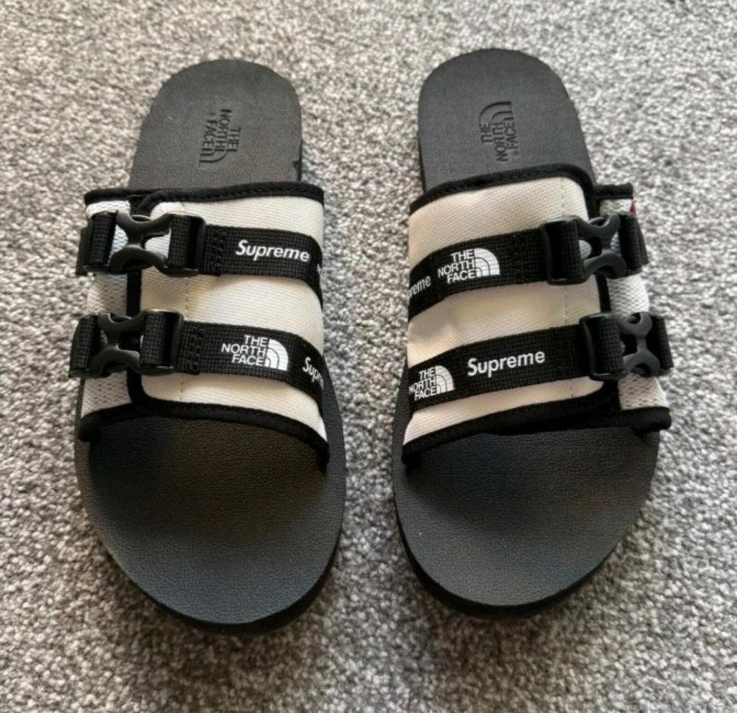 SS22 Supreme The North Face Trekking Sandal Slides Stone White UK 9 US 10 EU 43