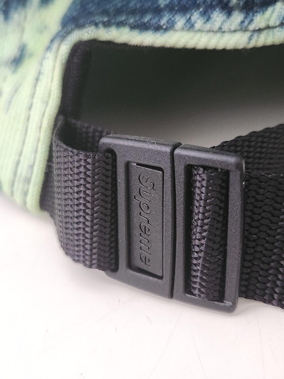 Gorra Camp Supreme de mezclilla teñida de verde desteñido FW22