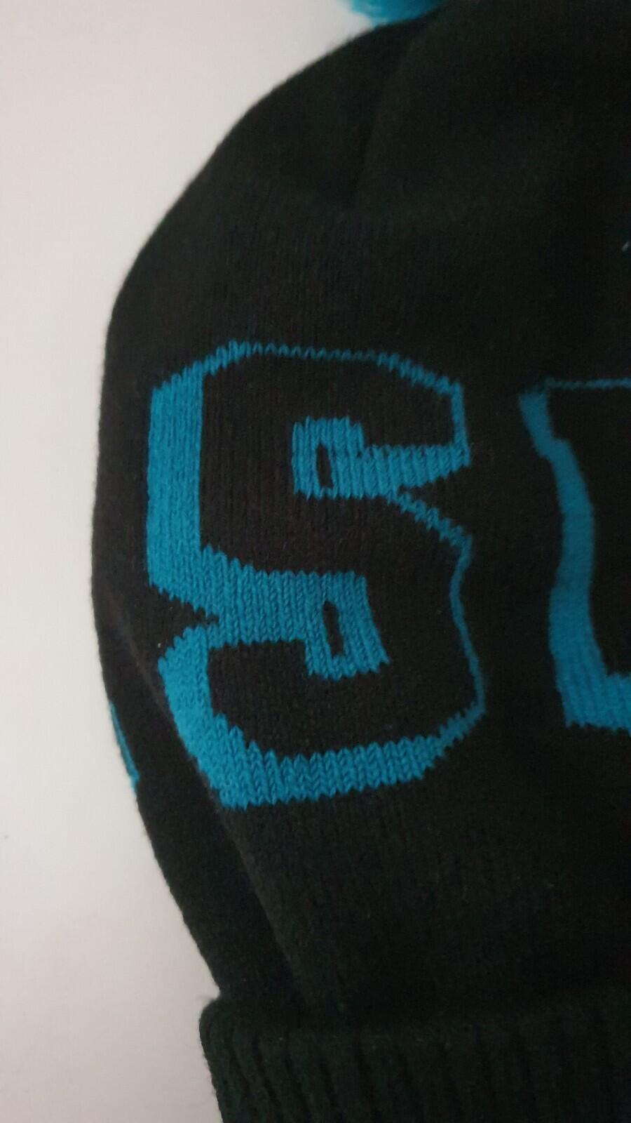FW15 Supreme Banner New Era black / blue beanie small box logo Rare