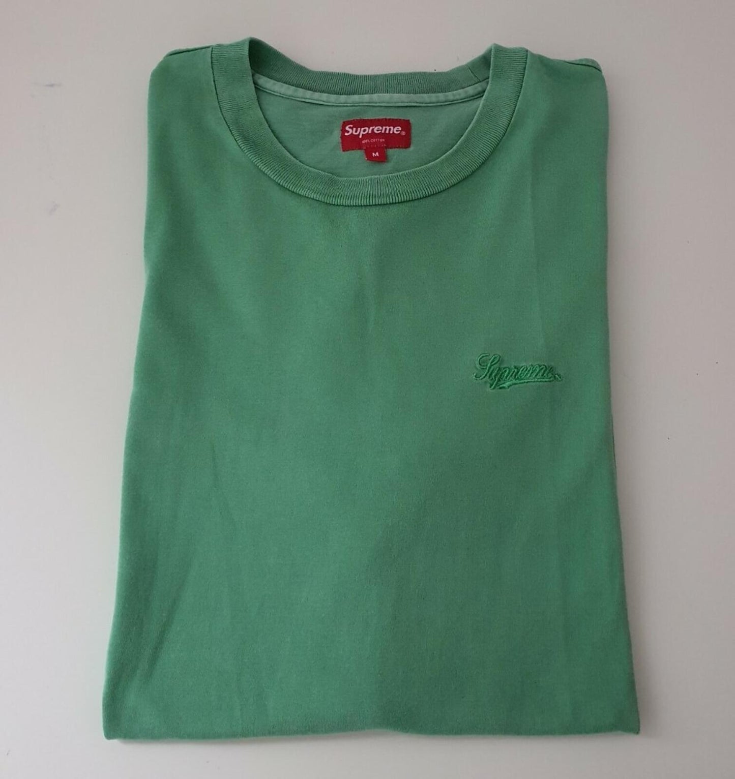 Supreme Overdyed Tee green tee M medium T-shirt