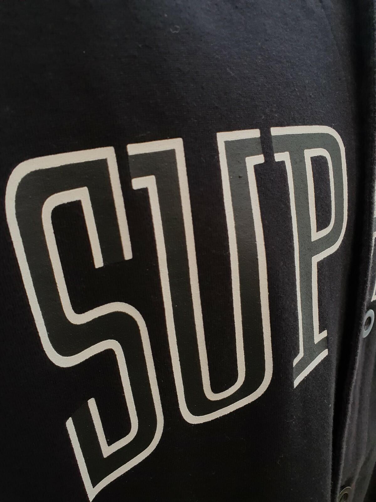 Sudadera con capucha de béisbol Supreme SS16 negra talla M