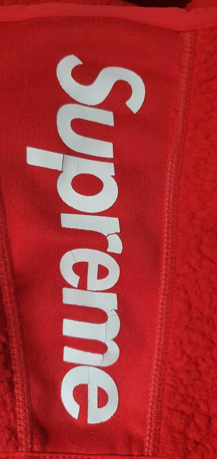 FW17 Supreme Polartec Deep Pile Balaclava red fleece beanie