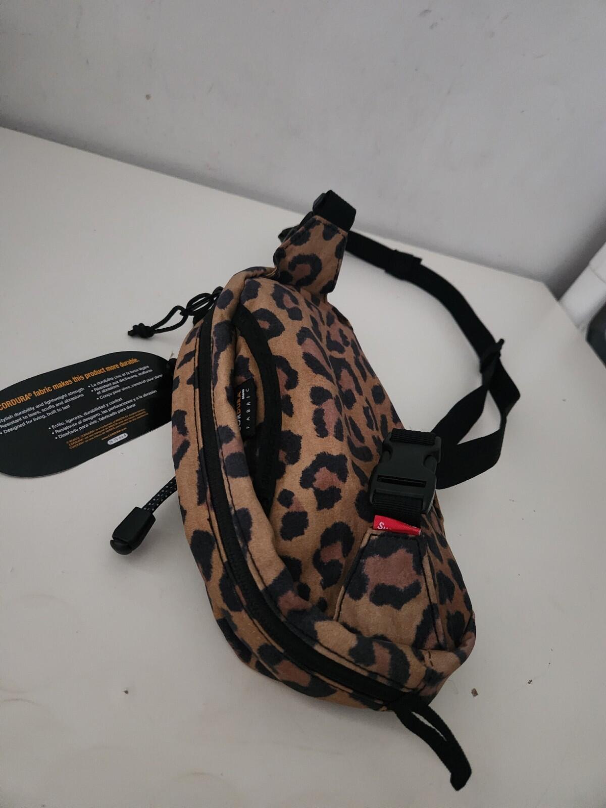 FW20 Supreme Waist Bag Leopard Shoulder Belt Water Resistant New Cordura Fabric