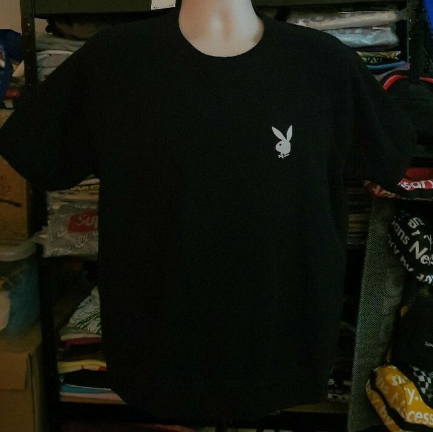 SS16 Supreme x Playboy S/S Crewneck Black Size M