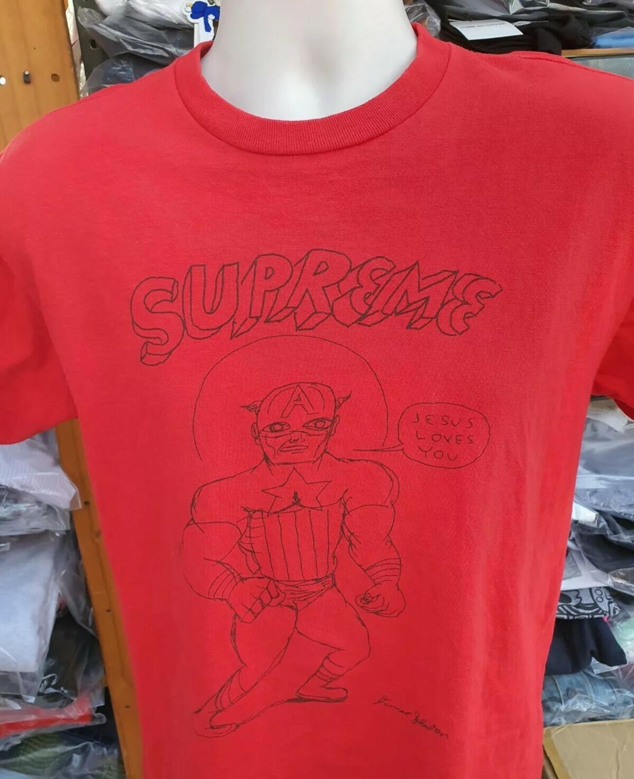 SS12 Supreme Daniel Johnston Jesus Love Tee Red Size M