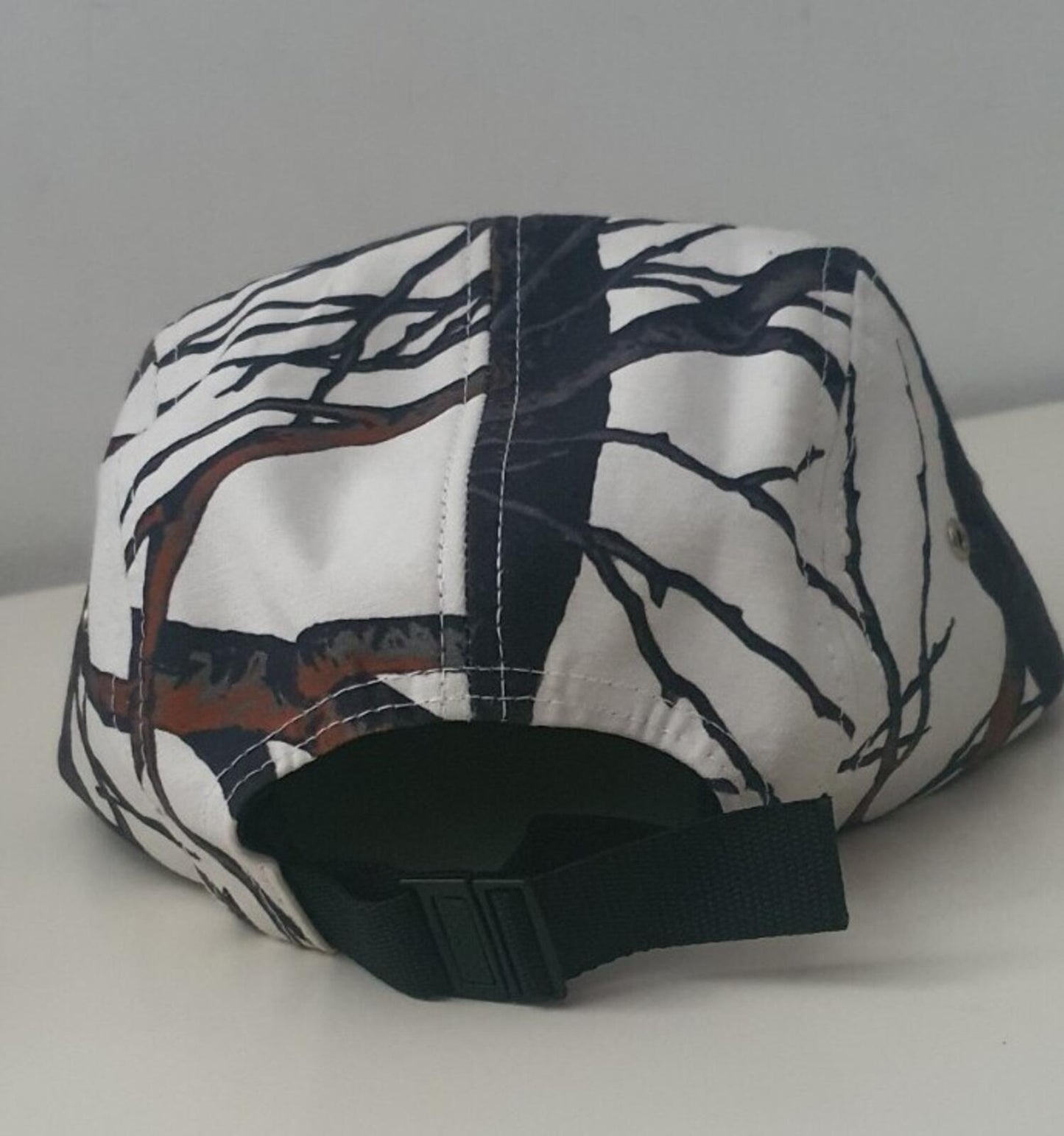 FW12 Supreme Tree Camo Camp Cap White Hat Red Box Logo Vintage 2012 Very rare