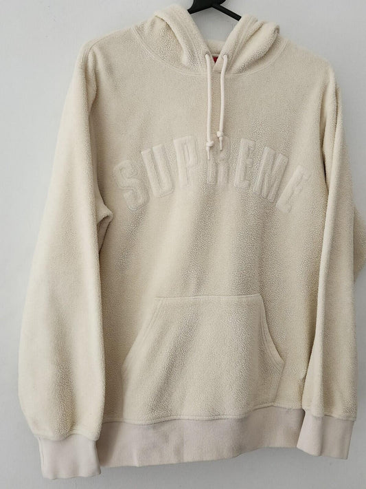 Sudadera con capucha Supreme Polartec FW18 Talla M Mediana de forro polar color Natural