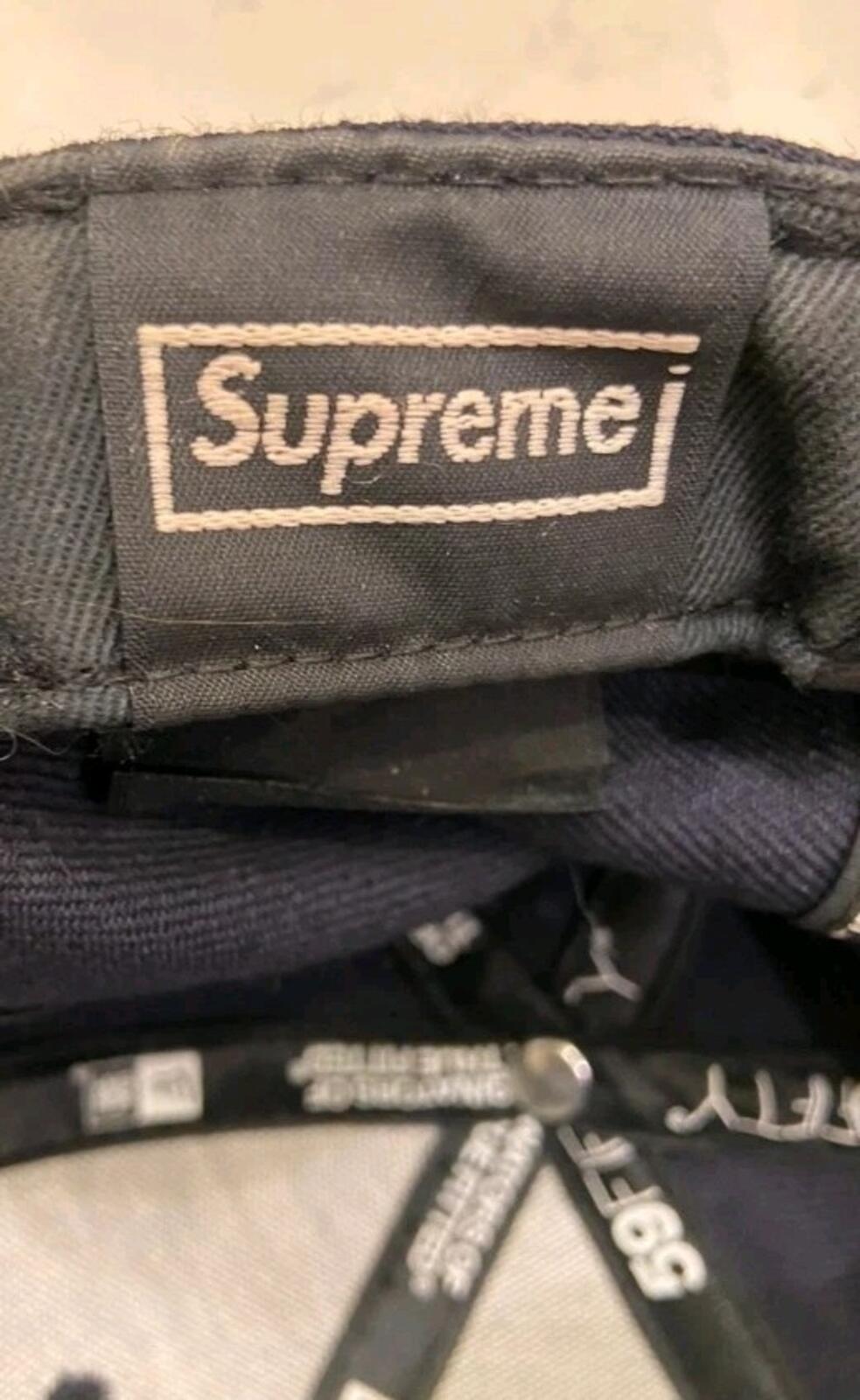 SS12 Supreme NO 1 Script New Era 59fifty fitted cap size 7 3/8
