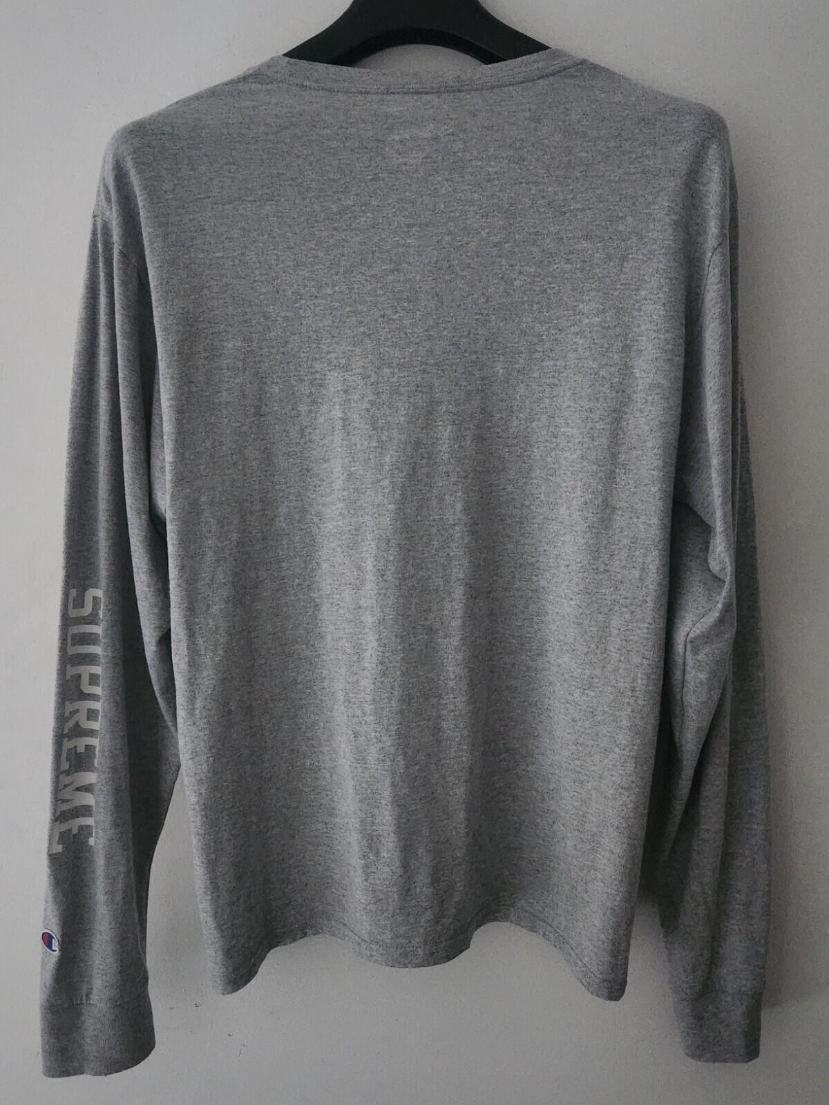 SS17 Supreme x Champion Grey L/S tee size M medium long sleeve T-shirt
