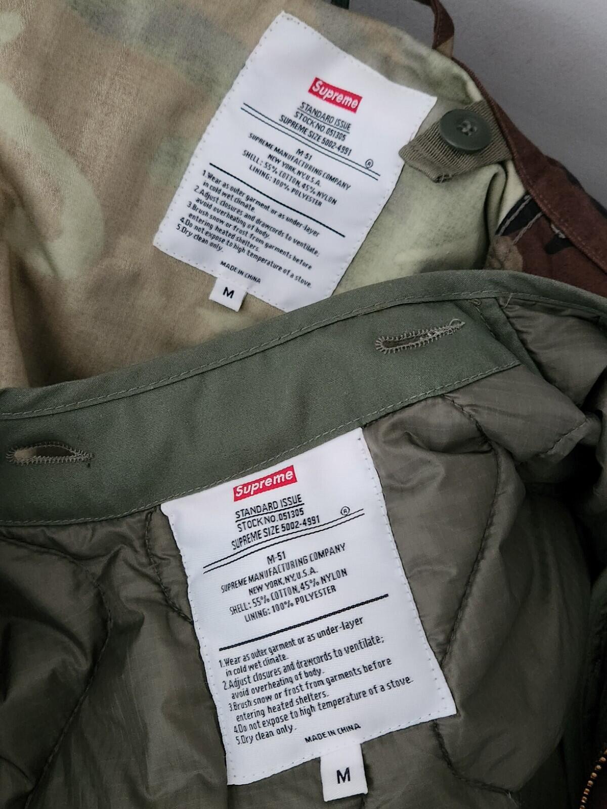FW12 Supreme x Mark Gonzales M-51 jacket Removable Quilted Woodland Camo Medium