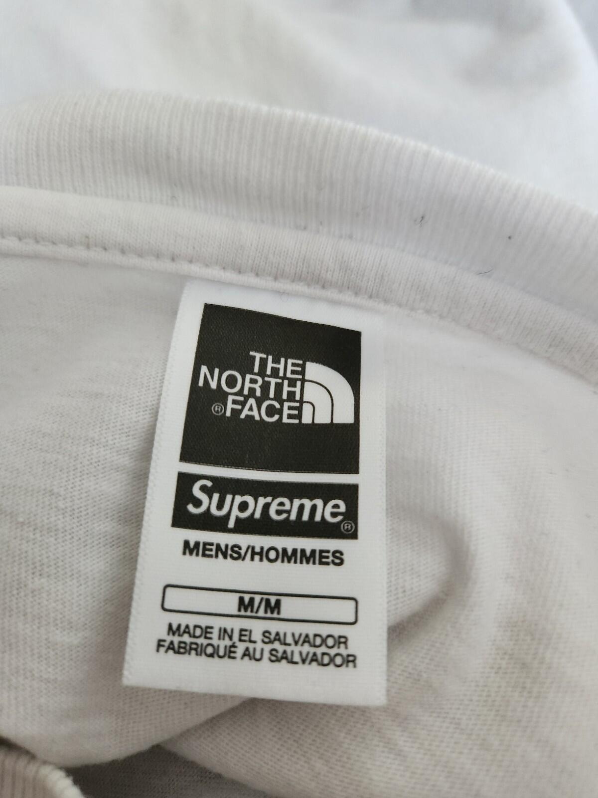 SS23 Supreme x The North Face Printed Pocket Tee White Size M