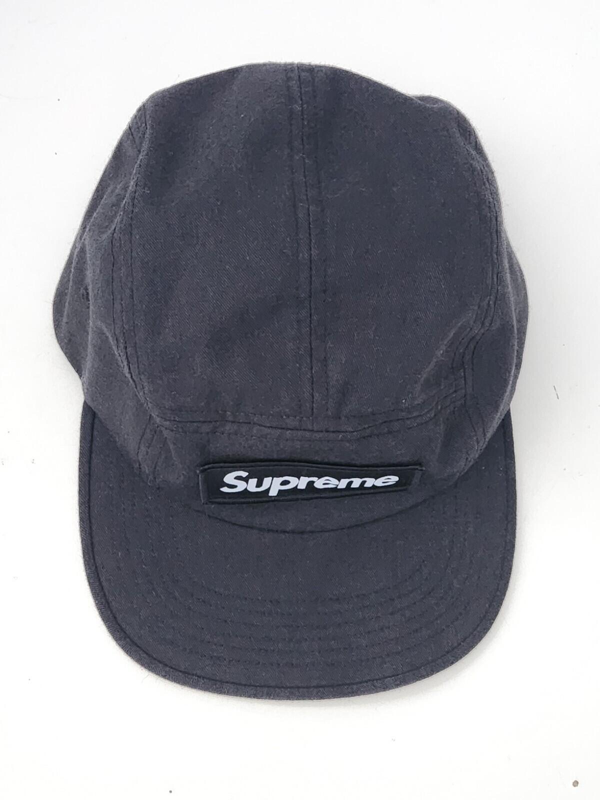 FW18 Supreme Military Camp Cap Hat Black  Box logo