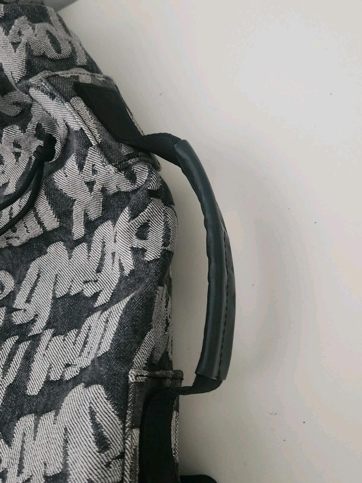 SS22 Supreme Fat Tip Jacquard Denim Backpack bag Black Rucksack