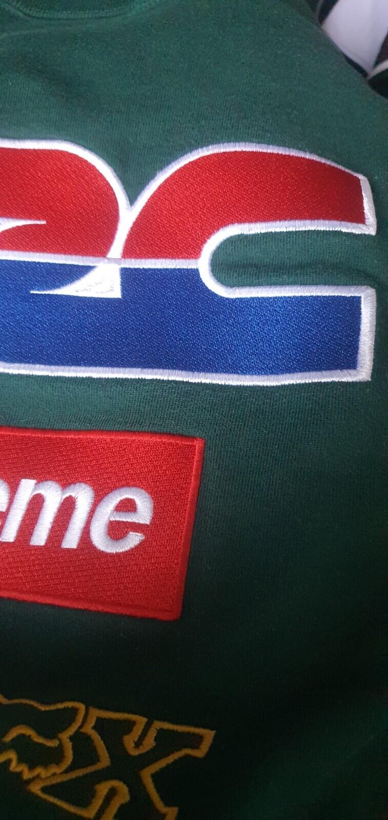 FW19 Supreme x Fox Racing Sweatshirt Dark Green crewneck M medium HRC Jumper