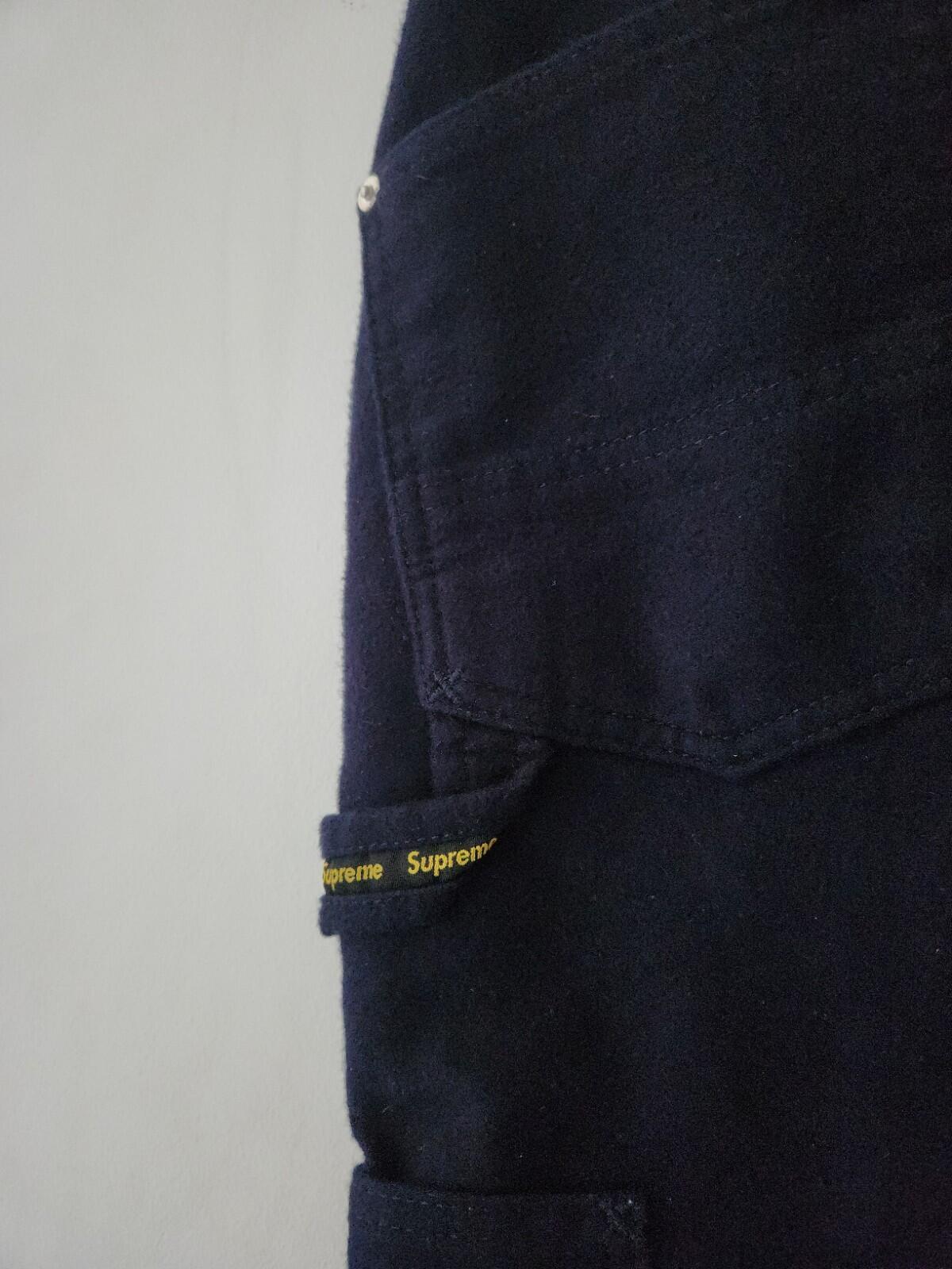 FW22 Supreme Moleskin Double Knee Painter Pant Navy Size M 32 W32 L32