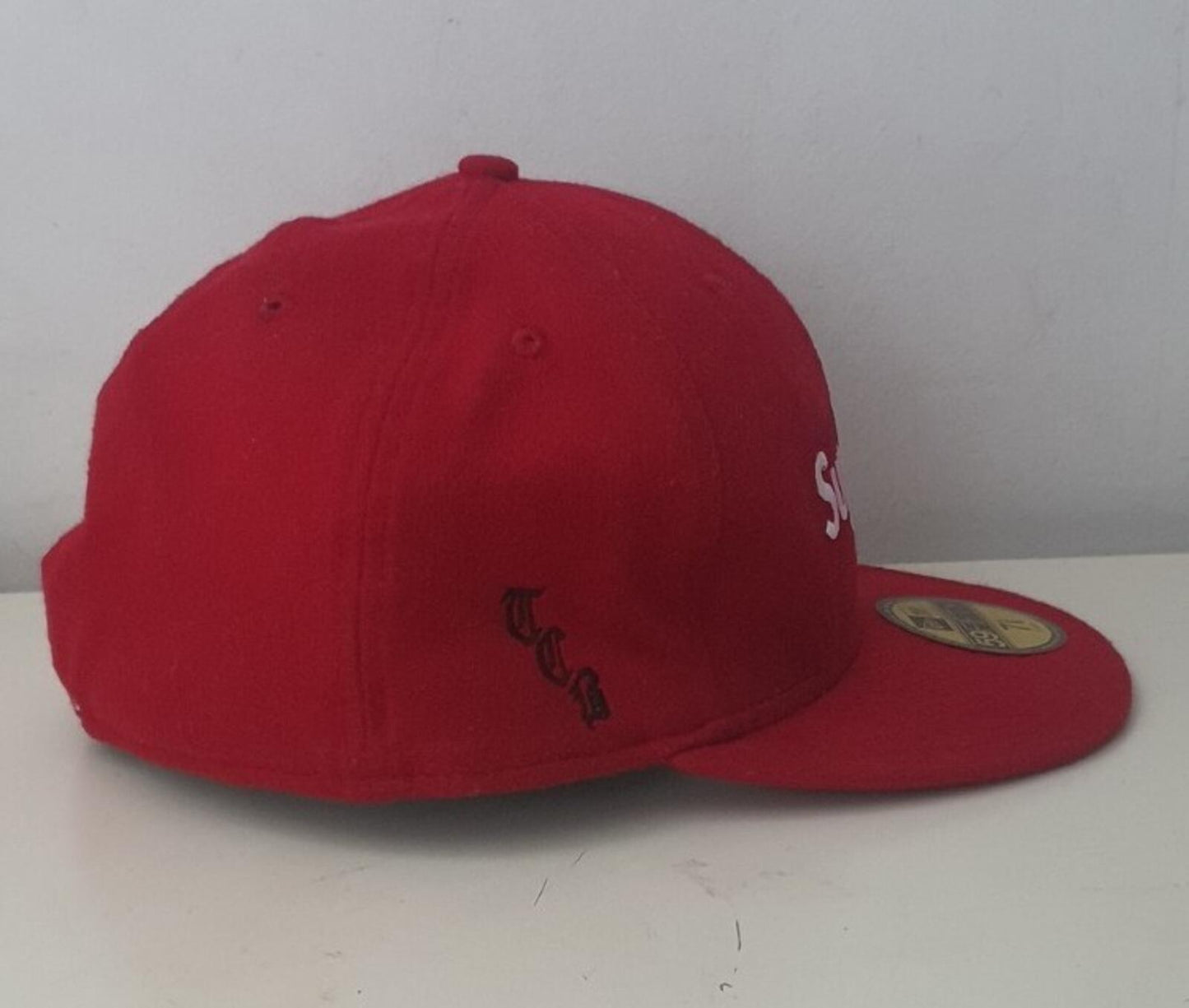FW11 Supreme Loro Piana Box Logo New Era Red Wool size 7 5/8