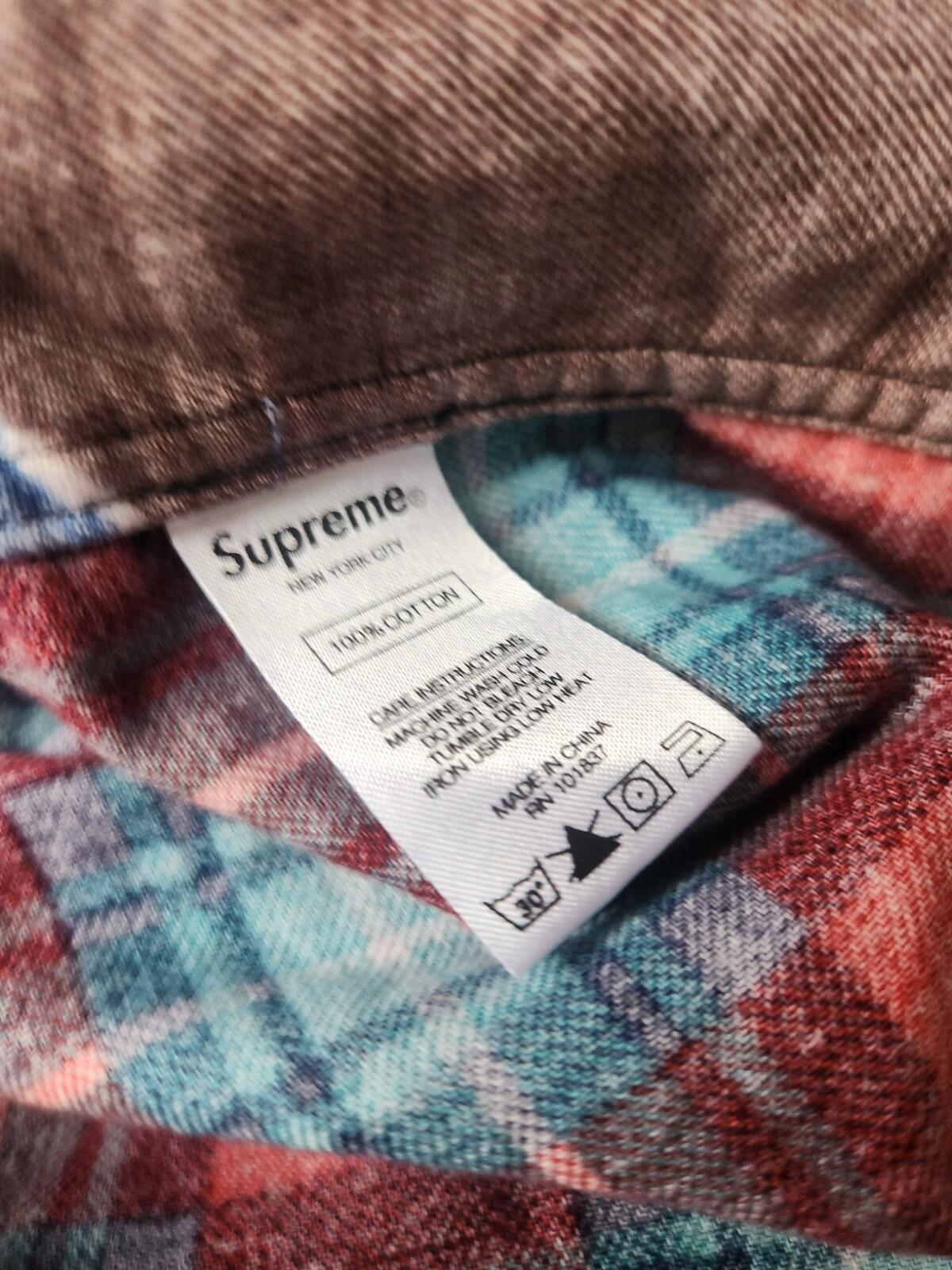 SS18 Supreme Camisa de Franela con Cremallera MLK Talla S Pequeña con Cremallera Martin Luther King Dream