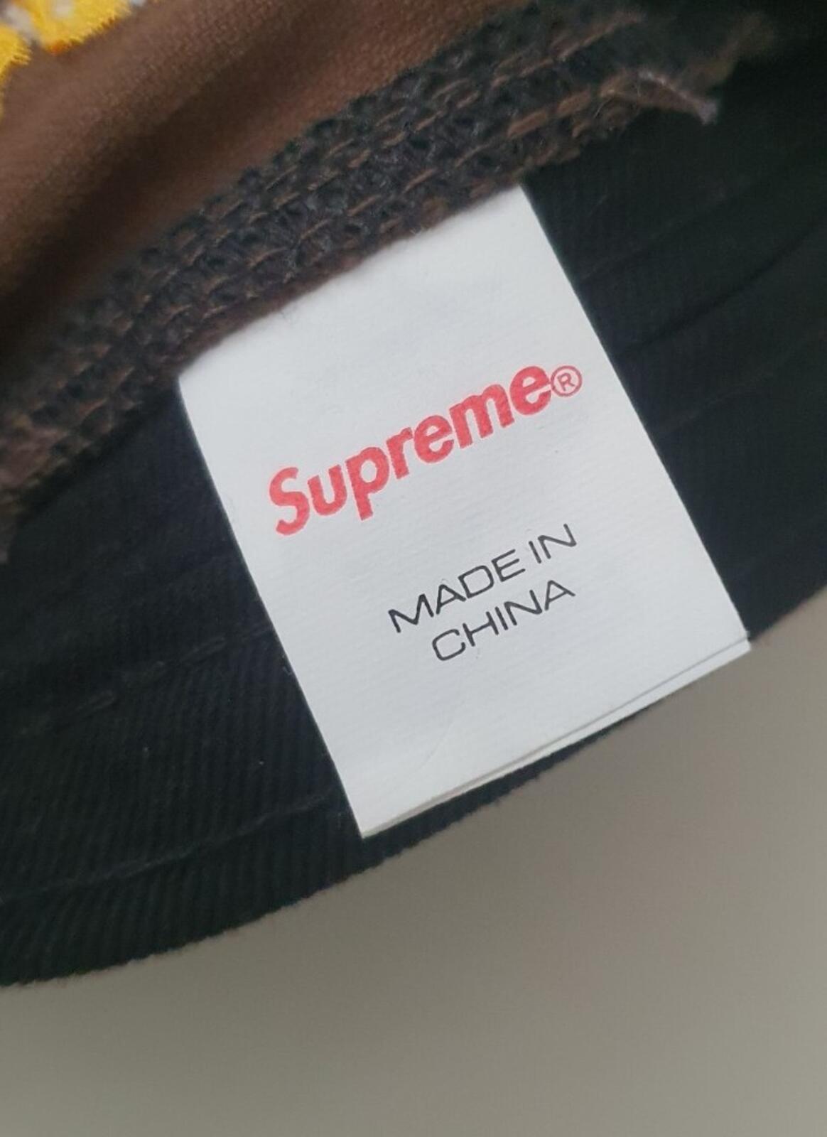 SS22 Supreme Military Camp Cap Hat Brown Box logo