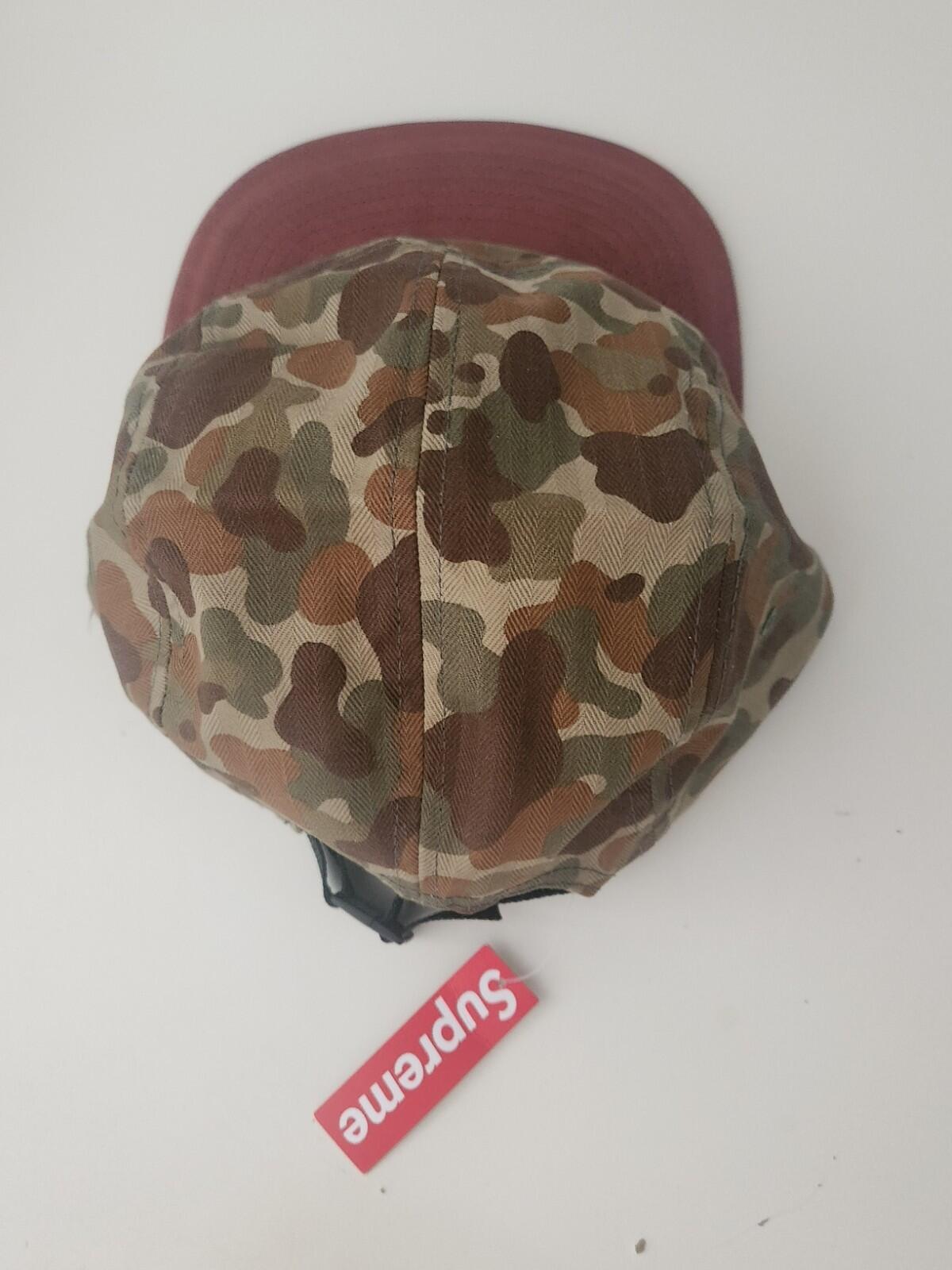 SS12 Supreme Camo Leather Camp Cap Hat Leather Duck