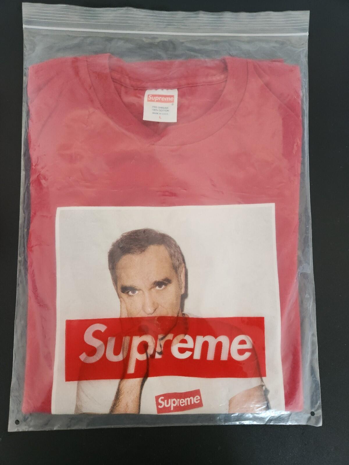 SS16 Supreme x Morrissey Photo Tee Red Size L