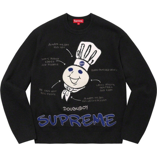 FW22 Supreme Doughboy Wool Sweater Black Size S