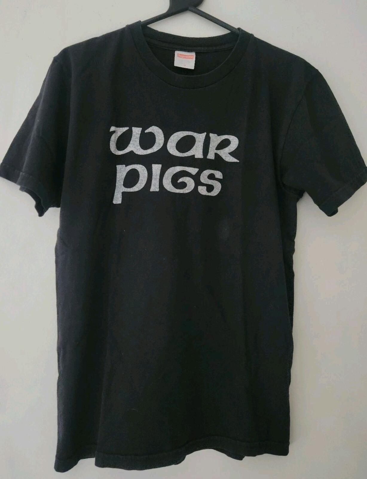 SS16 Supreme x Black Sabbath War Pigs Tee Black M Ozzy Osbourne