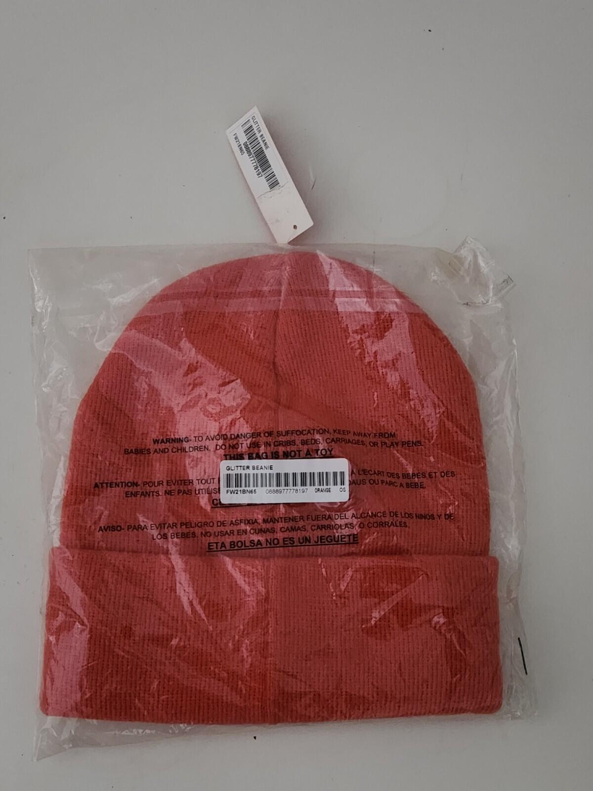 FW21 Supreme Glitter Beanie Orange 1994 Mütze Neu Ungeöffnet
