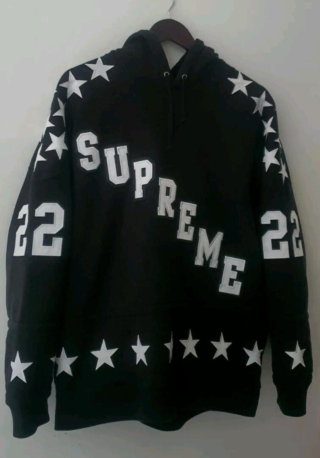 FW22 Supreme Hockey Hooded Sweatshirt Schwarz Größe M