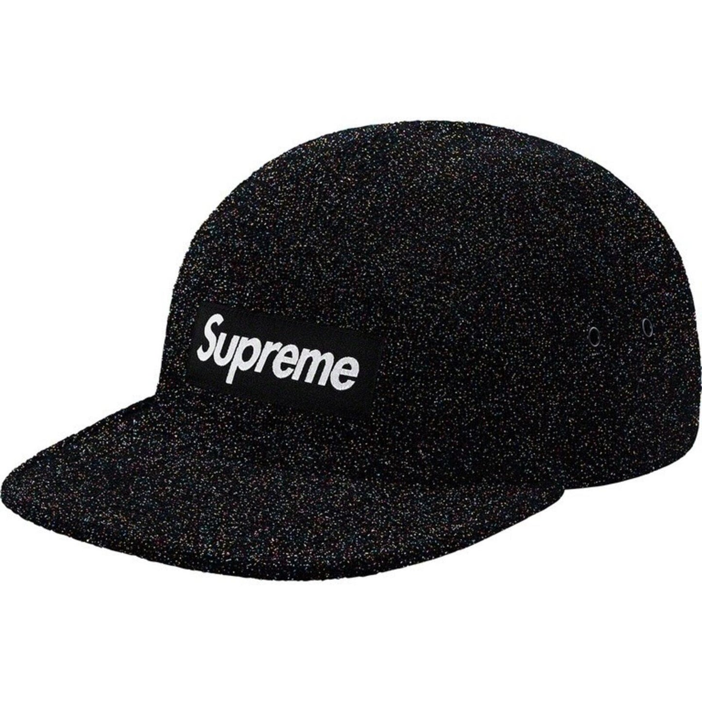 Gorra campamento Supreme Glitter Terry SS19 Negra