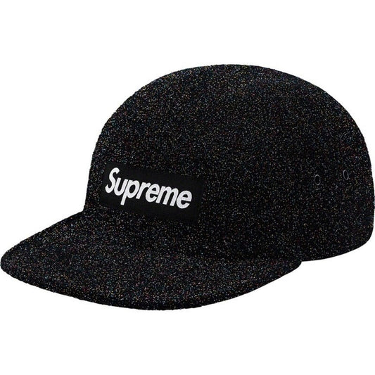 Gorra campamento Supreme Glitter Terry SS19 Negra