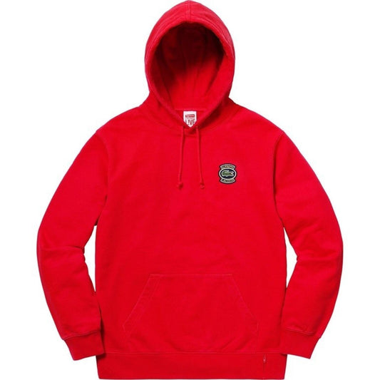 Sudadera con capucha roja SS18 Supreme x Lacoste Talla S