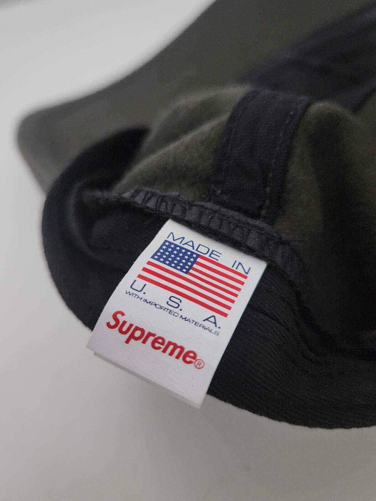 FW21 Supreme Loro Piana Wool S Logo 6-panel cap Olive Hat Italian Fabric