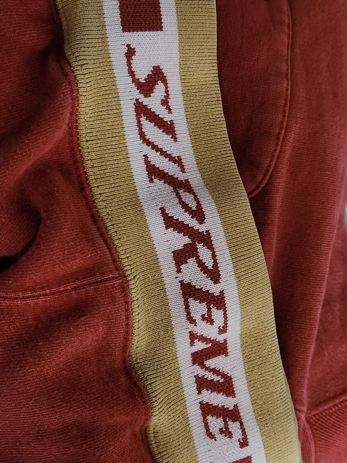 FW18 Supreme Striped Rim Sweatpant Rust pants size S Small Trousers Red
