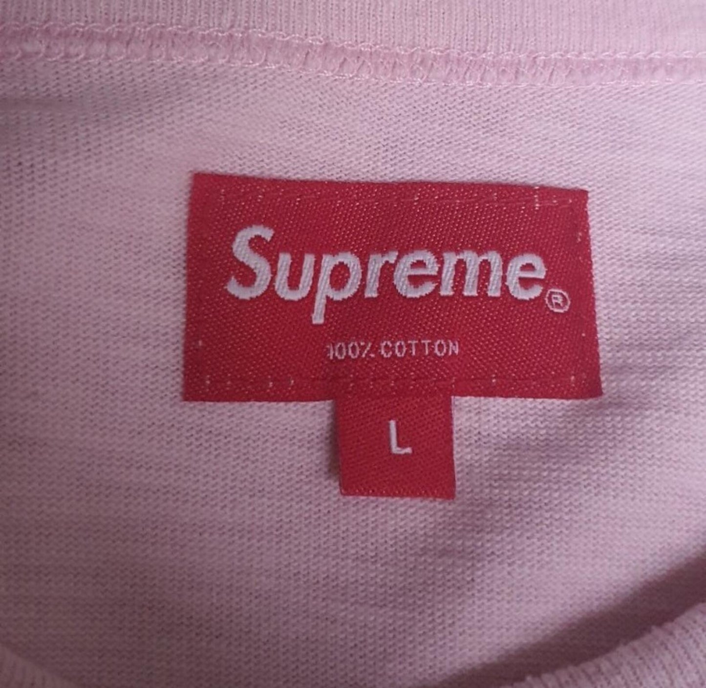 SS21 Supreme Collage S/S Top Tee size L large pink T-shirt Worn 1x
