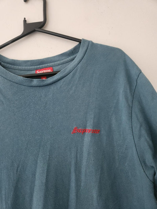 FW20 Supreme Washed S/S Tee Aqua Camiseta talla M Azul mediano
