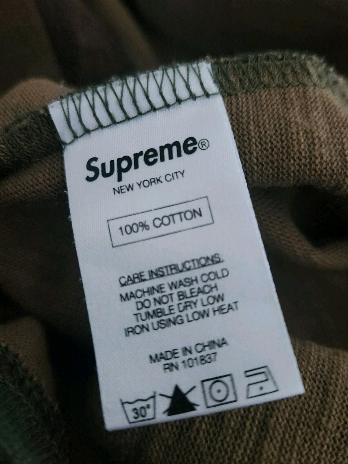 FW14 Supreme Arena Top Langarmshirt L/S Größe L Camo T-Shirt großes Logo