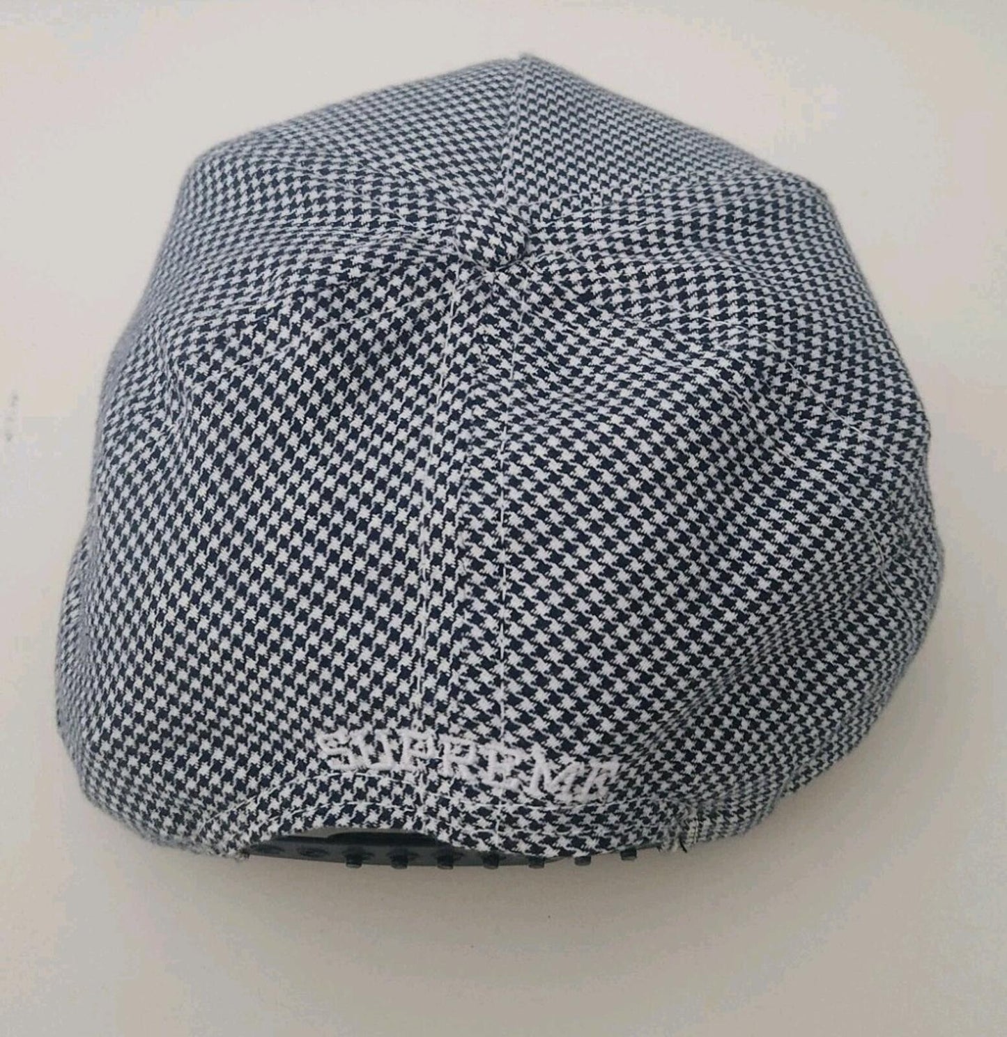 SS12 Supreme Houndstooth 5-panel cap grey hat rare vintage 2012 made in U.S.A